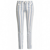 SALSA JEANS Vaqueros Mujer Vaqueros Colette Capri con Rayas - Guanxe Atlantic Marketplace