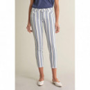 SALSA JEANS Vaqueros Mujer Vaqueros Colette Capri con Rayas