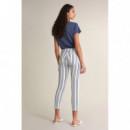 SALSA JEANS Vaqueros Mujer Vaqueros Colette Capri con Rayas