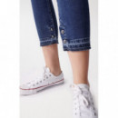 SALSA JEANS Vaqueros Mujer Vaqueros Push In Glamour con Detalle en el bajo