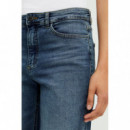 ICHI Vaqueros Mujer Vaqueros Rectos Twiggy Raven Medium Blue