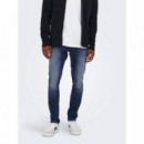 Vaqueros Hombre Vaqueros ONLY&SONS Slim Dark Blue Loom