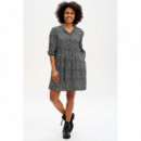 SUGARHILL BRIGHTON Vestidos Vestido Astra Smock Monochrome Moons & Stars
