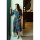 SUGARHILL BRIGHTON Vestidos Vestido Camisero Paola MIDI Multi Cascading Daisies