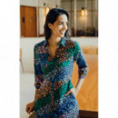 SUGARHILL BRIGHTON Vestidos Vestido Camisero Paola MIDI Multi Cascading Daisies