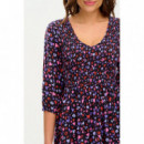 SUGARHILL BRIGHTON Vestidos Vestido Magdalene MIDI Shirred Black/multi Leopard Love