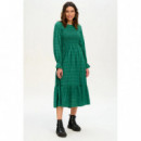 SUGARHILL BRIGHTON Vestidos Vestido Penny MIDI Shirred Green Gingham