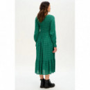 SUGARHILL BRIGHTON Vestidos Vestido Penny MIDI Shirred Green Gingham