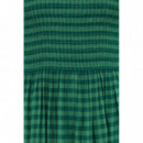 SUGARHILL BRIGHTON Vestidos Vestido Penny MIDI Shirred Green Gingham