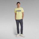 G-STAR RAW DENIM Camisetas Hombre Camiseta Raw Graphic Slim Lemonade