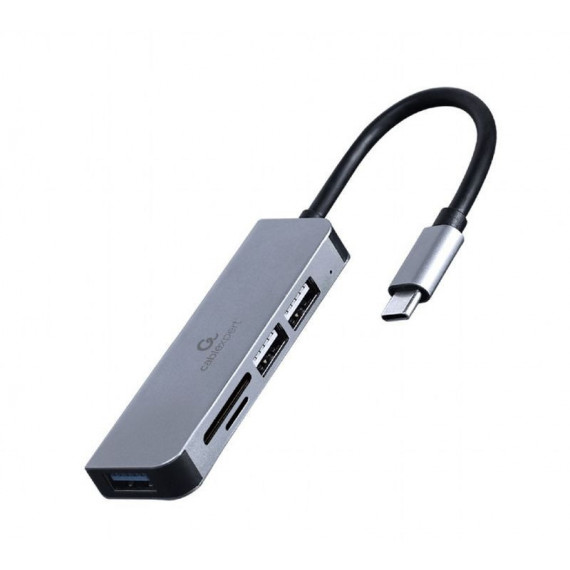 GEMBIRD Hub Usb-c a USB 3.1 + 2.0 con Lector de Tarjetas