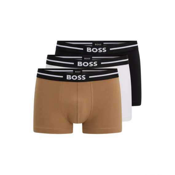 3PACK  Boxer Boss Marrón-blanco-negro  HUGO