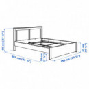 Songesand Cama 140X200 Blanco  IKEA