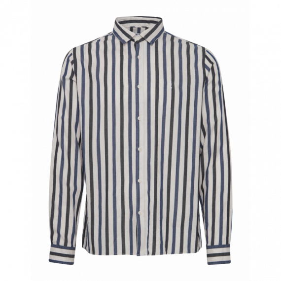 Camisas Camisa !SOLID de Hombre Manga Larga Egan Medieval Blue