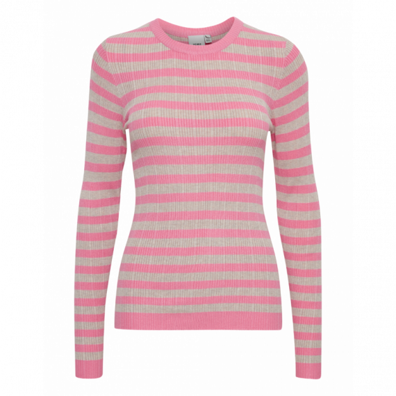 Jerséis y Sudaderas Jersey de Mujer a Rayas ICHI Mafa Chateau Rose