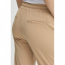 Pantalones ICHI Kate Cropped Tannin