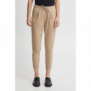 Pantalones ICHI Kate Cropped Tannin