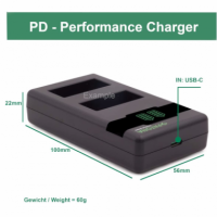 PATONA Cargador Premium Twin para Batería Canon LP-E6 - Compatible con Usb-c Pd/qc 161924