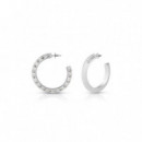 Argollas GUESS Circonitas Plateado