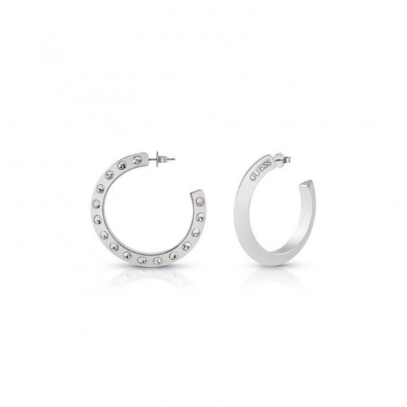 Argollas GUESS Circonitas Plateado