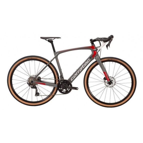 BK27161 - Allroad C2 Bicicleta Gravel Gris Claro/rojo  CORRATEC