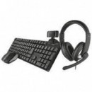 TRUST Bundle Home Office  (caja Deteriorada)  Incluye Headset Reno Teclado y Raton Ximo y una Webcam Trino HD