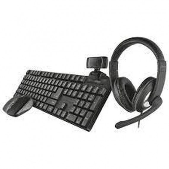 TRUST Bundle Home Office  (caja Deteriorada)  Incluye Headset Reno Teclado y Raton Ximo y una Webcam Trino HD