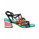 Flor Lado Multi Gilda Charol Negro  EXE