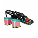 Flor Lado Multi Gilda Charol Negro  EXE