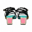 Flor Lado Multi Gilda Charol Negro  EXE