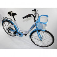 MX-03 - Bicileta Paseo Adulto Tipo Holandes Azul/blanco  RUIYUN