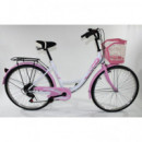 MX-03 - Bicileta Paseo Adulto Tipo Holandes Rosa/blanco  RUIYUN