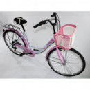 MX-03 - Bicileta Paseo Adulto Tipo Holandes Rosa/blanco  RUIYUN