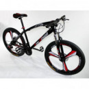 MTB-T002-C - Bicicleta Montaña Adulto Negro/rojo  NEW SPEED