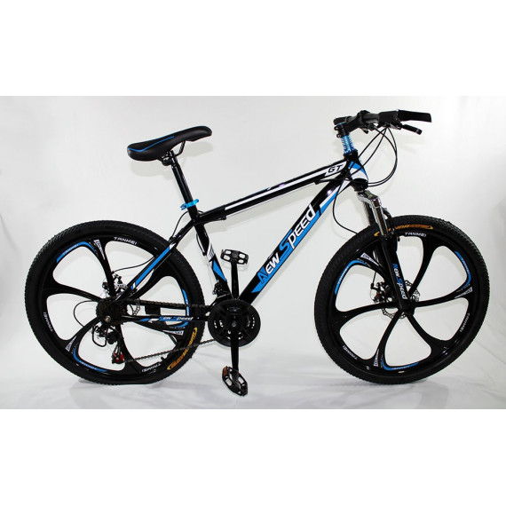 MTB-T003-C - Bicicleta Montaña Adulto Negro/azul  NEW SPEED
