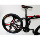 MTB-T006-C - Bicicleta Montaña Adulto Negro/rojo  NEW SPEED