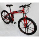MTB-T006-C - Bicicleta Montaña Adulto Rojo/negro  NEW SPEED
