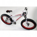 FTB-T001 - Bicicleta Fatbike Adulto Blanco/rojo  NEW SPEED