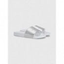 Chanclas de Estilo Pala Metalizadas de TOMMY HILFIGER