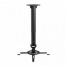 AISENS Soporte de Techo para Proyector hasta 13,5 Kg/ Negro Giratorio/ Inclinable/ Extensible