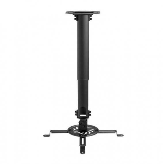AISENS Soporte de Techo para Proyector hasta 13,5 Kg/ Negro Giratorio/ Inclinable/ Extensible