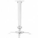 AISENS Soporte de Techo para Proyector hasta 13,5 Kg/ Blanco Giratorio/ Inclinable/ Extensible