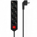 AISENS Regleta 4 Tomas con Interruptor/ Negro