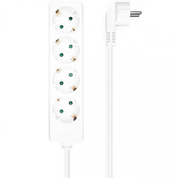 AISENS Strip 4 prises sans interrupteur / Blanc