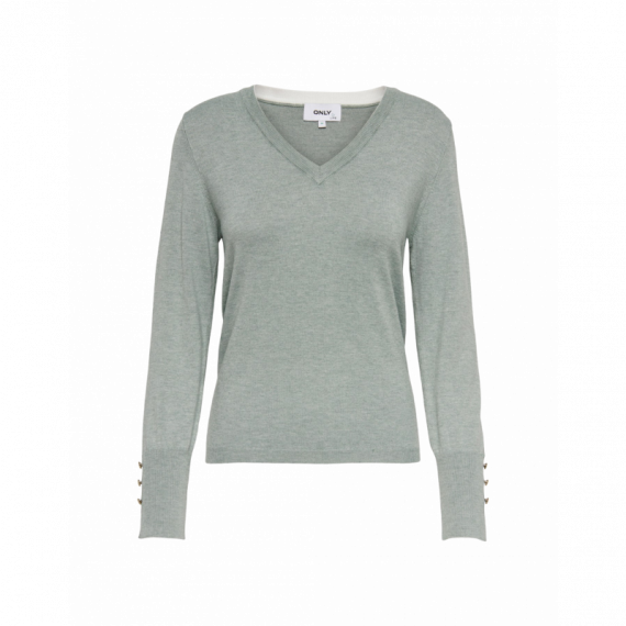 Jerséis y Sudaderas Jersey de Mujer ONLY Cuello Pico Julie Lily Pad