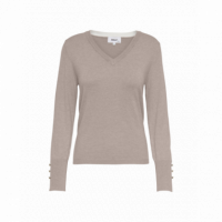 Jerséis y Sudaderas Jersey de Mujer ONLY Cuello Pico Julie Oxford Tan - Guanxe Atlantic Marketplace