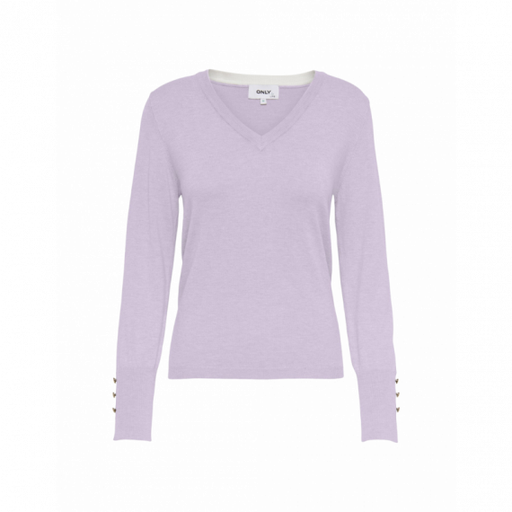 Jerséis y Sudaderas Jersey de Mujer ONLY Cuello Pico Julie Pastel Lilac