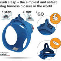 CURLI Perro Arnes Air-mesh Azul 3XS 27-30 Cm