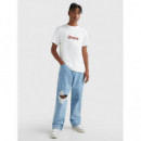 Camiseta con Logo Retro de TOMMY HILFIGER