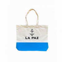 Bolsa Bolso Tote Bag LA PAZ Ecru Blue